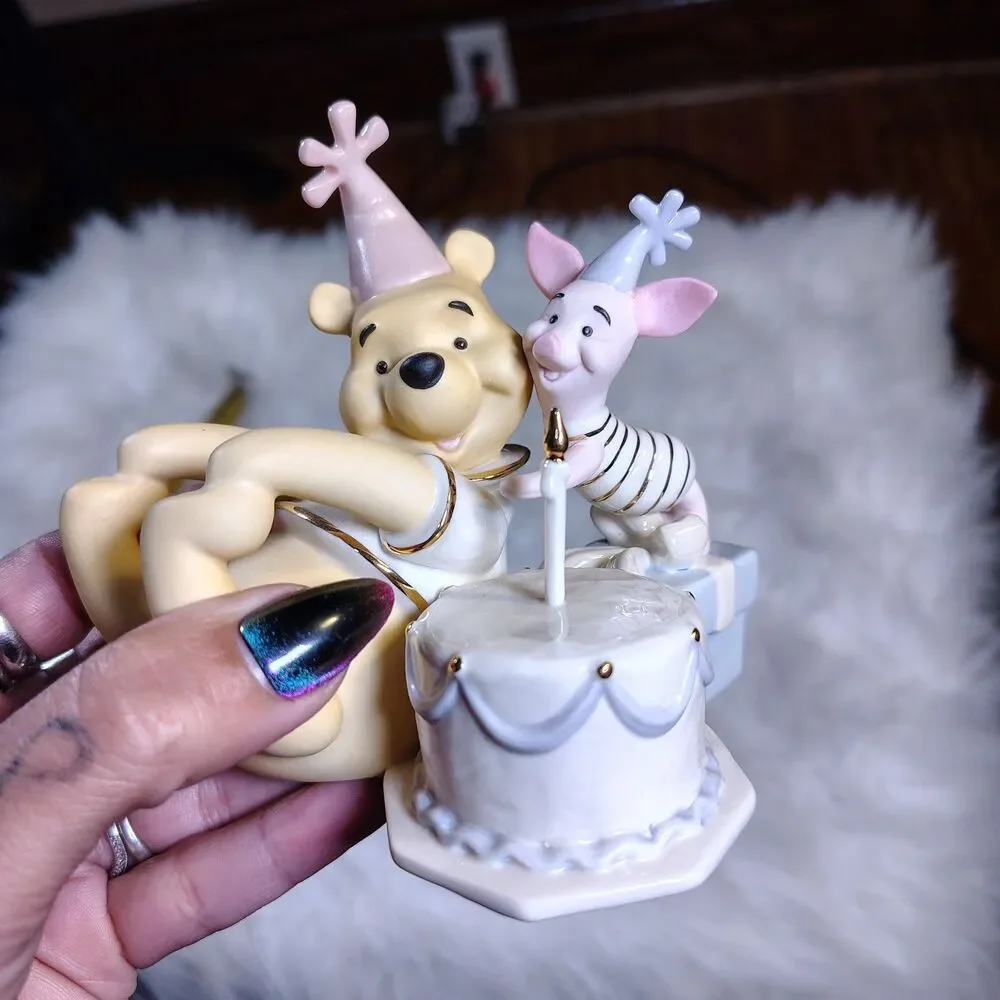 VTG 2002 Pooh and Piglet’s Birthday Surprise Fig Lenox/Disney 24k Gold Retired